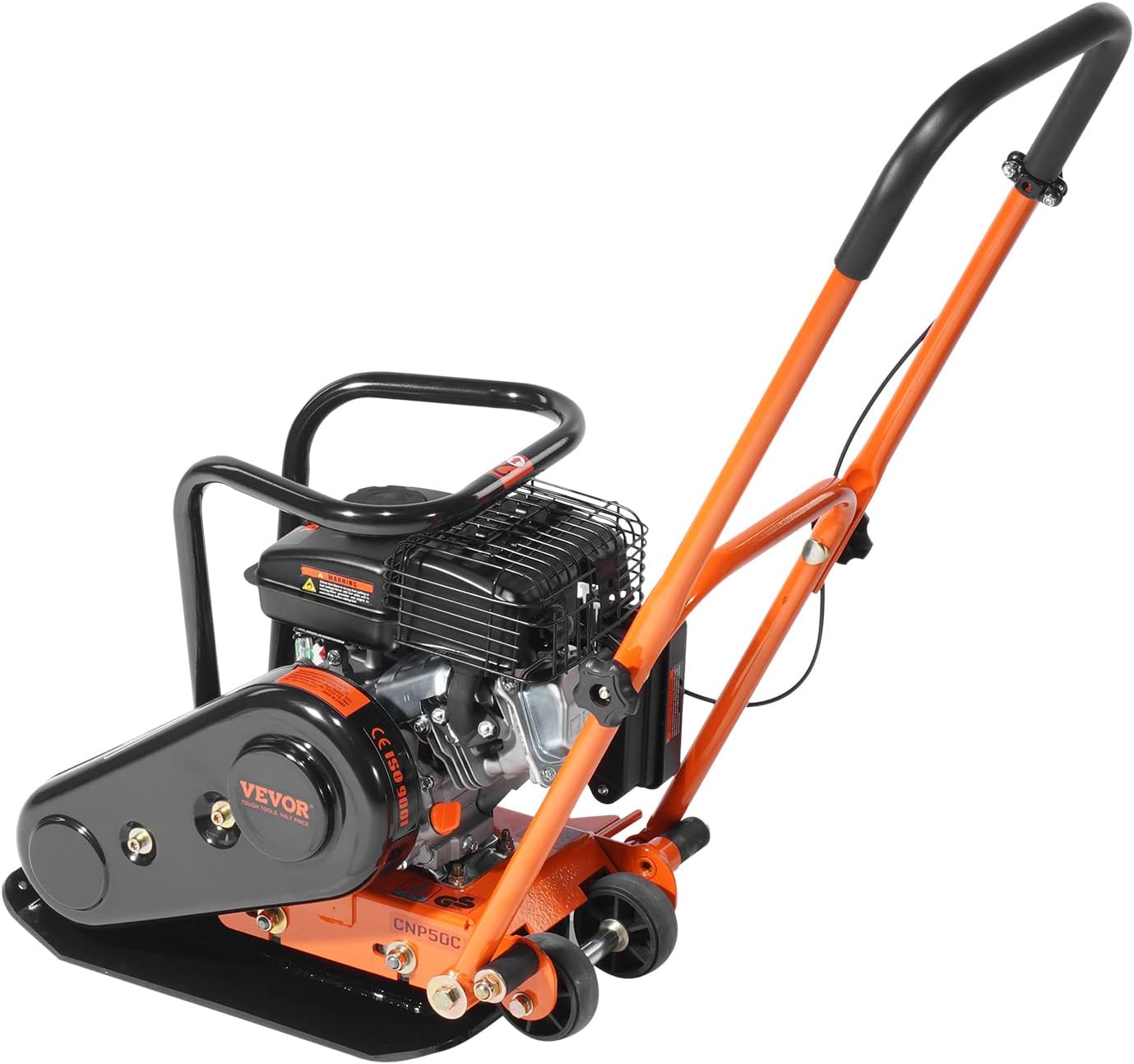 VEVOR Plate Compactor, 2.8 HP 78.5CC Gas Engine 5,250 VPM, 1,920 lbs Force Vibratory Compaction Tamper with 18.7 x 11.8 inch Plate for Walkways, Patios, Asphalts, Paver Landscaping, EPA Compliant