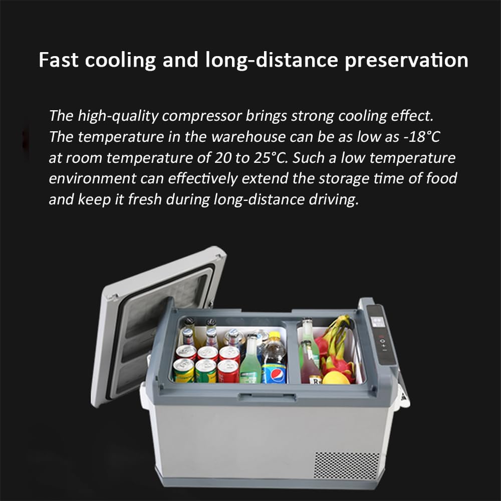 Car Refrigerator 36L Portable Car Fridge Freezer 12/24V Campervan Boat DC Electric Cooler for Camping, Picnic