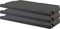 Suncast 3 Pack Vertical Shed Shelf Kit, Space Saving Shelving for Wall Mount Outdoor Storage Structures, 27.75' W x 14.5' D x 1.25' H, Black