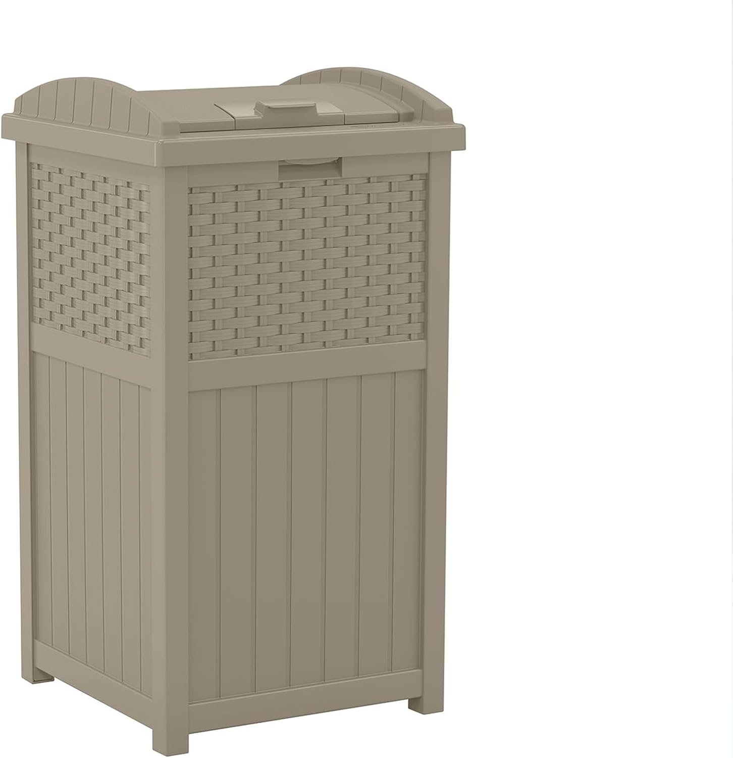 YITAHOME Large Outdoor Kitchen Cart & Bar Table Bundle with Suncast 33 Gallon Hideaway Trash Can for Patio