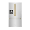 Z Line Kitchen and Bath ZLINE Autograph 36 in. Standard-Depth Refrigerator w/Champagne Bronze Handles (RSMZ-W-36-CB)