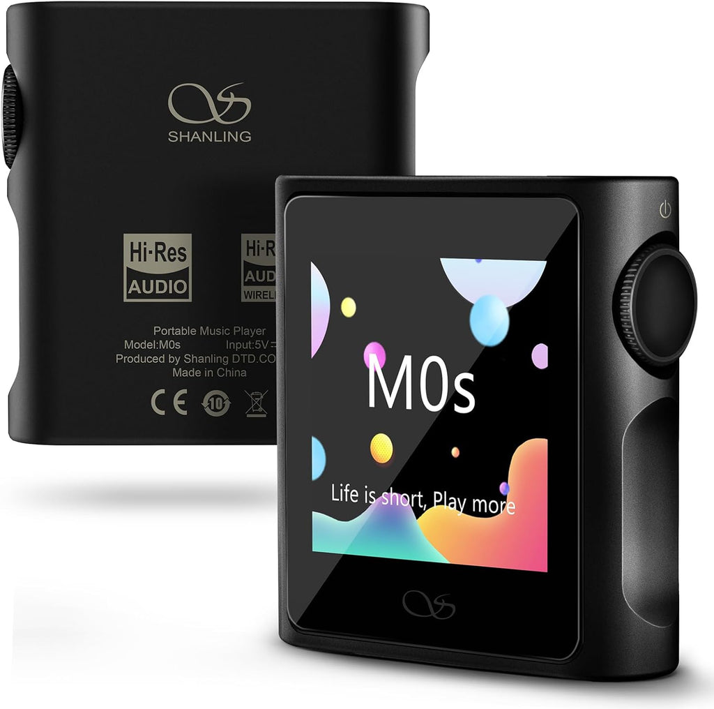 SHANLING M0s MP3 Player Hi-Fi Lossless Sound Music Player with Bluetooth 5.0 Portable Digital Audio Player 1.54' HD Touch Lasts 10 Hours 3.5mm/Type-C Jack(Without SD Card)