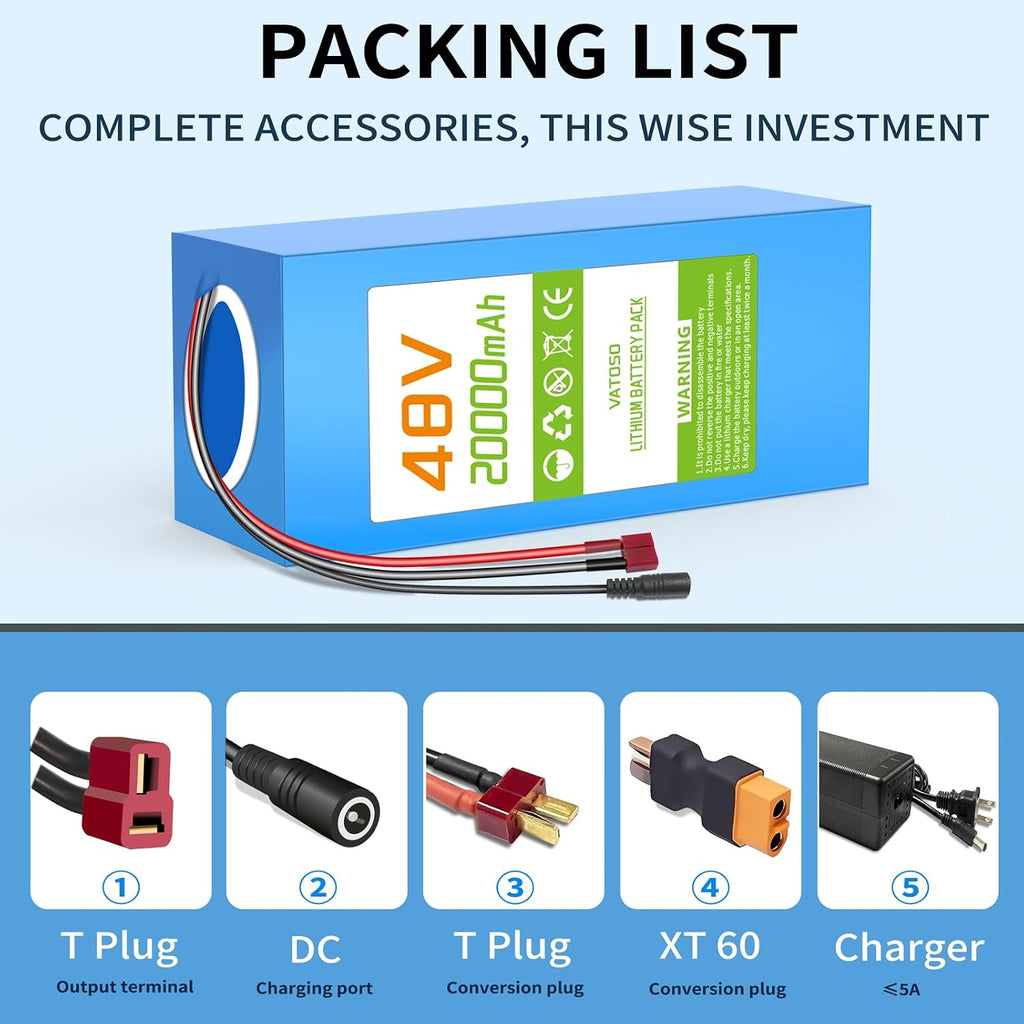 48V20Ah Battery with 30A BMS