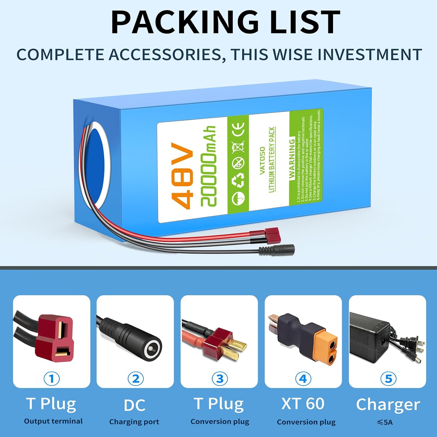 48V20Ah Battery with 30A BMS