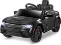 ENYOPRO 12V Electric Car for Toddlers & Kids, Licensed Dodge Charger SRT Hellcat Ride On Car, 7Ah Battery Powered Electric Vehicle w/Remote Control, Bluetooth, Music, 3 Speeds, LED Lights (Black)