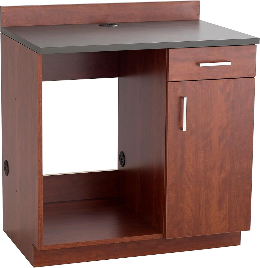 Safco Products 1705MH Modular Hospitality Breakroom Base Cabinet, Appliance, Mahogany Base, Rustic Slate Top, Mahogany Base