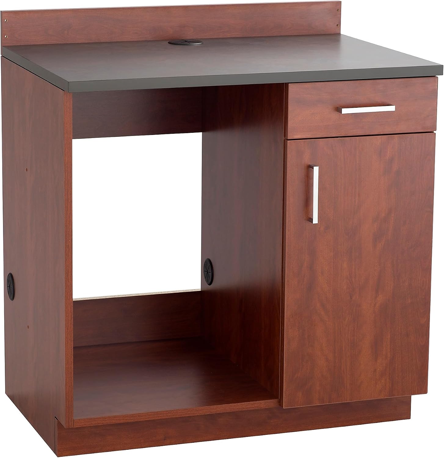 Safco Products 1705MH Modular Hospitality Breakroom Base Cabinet, Appliance, Mahogany Base, Rustic Slate Top, Mahogany Base