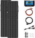 Flexible Solar Panel,100W Portable Solar Panel Monocrystalline Solar Panels Kit Photovoltaic Solar Battery Chargers for Car RV Boat Caravans