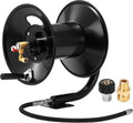 Tool Daily Pressure Washer Hose Reel, 150 FT Heavy Duty Steel Hose Reel for Power Washer, 3/8' Hose Reel Hand Crank, 4000 PSI