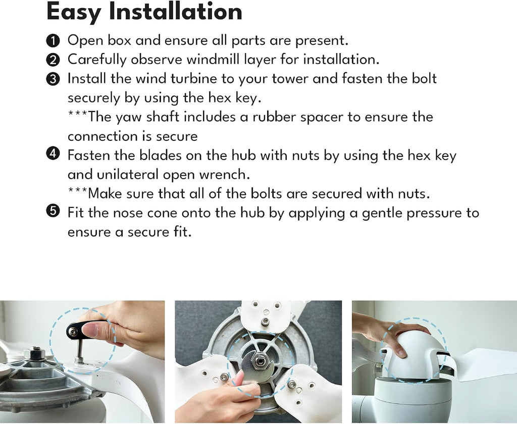 Windmill 400W 12V Land and Marine Wind Turbine Generator kit. Inbuilt MPPT Charge Controller + Automatic and Manual Braking System with Amps Meter. DIY Installation