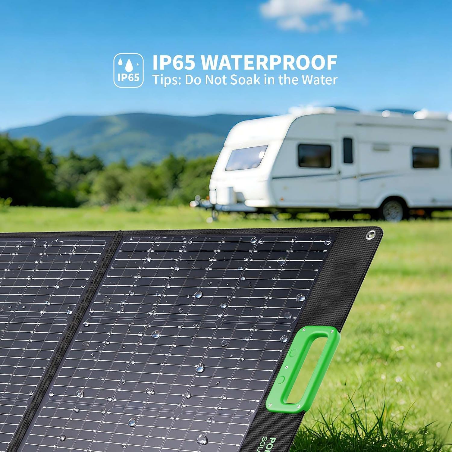 300W Solar Generator 288Wh Portable Power Station with 100W Foldable Solar Panel, PD60W USB-C Fast Charge, Pure Sine Wave for Camping RV Emergency Power Supply