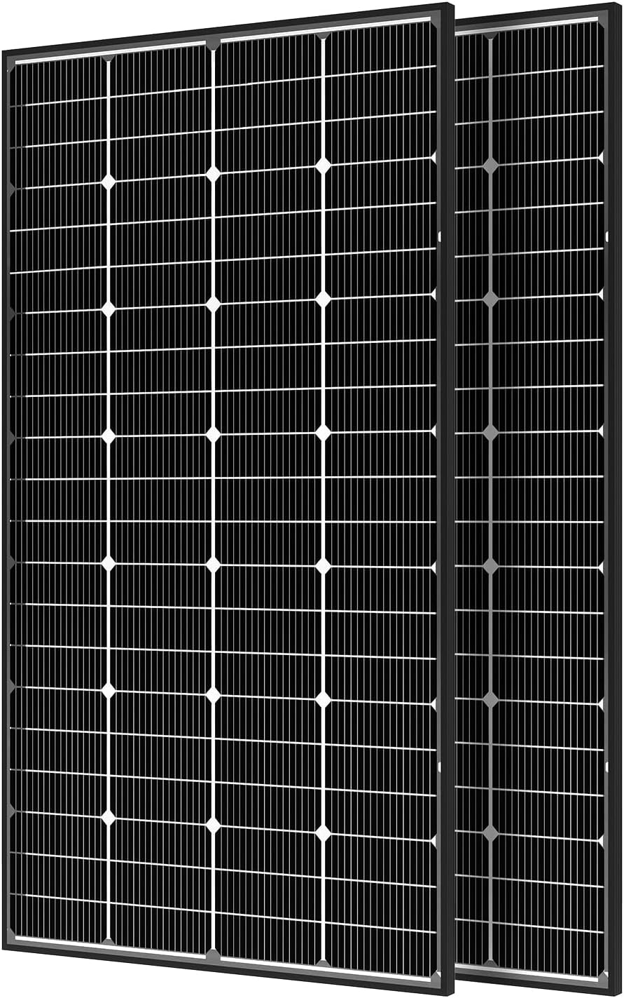 JJN Bifacial 400 Watt Solar Panel, 16BB N-Type 2 Pcs 200W 12V 25% High Efficiency 400W Solar Panels, Monocrystalline Solar Module for RV Home Farm Trailer Camper Marine Off-Grid Solar System
