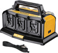 Adisipsoarin Super Battery Charger for Dewalt 20v Battery, 6-Ports Simultaneous Rapid Charger Station Compatible with Dewalt 20v Lithium Ion Battery and Tools DCB104 Charger