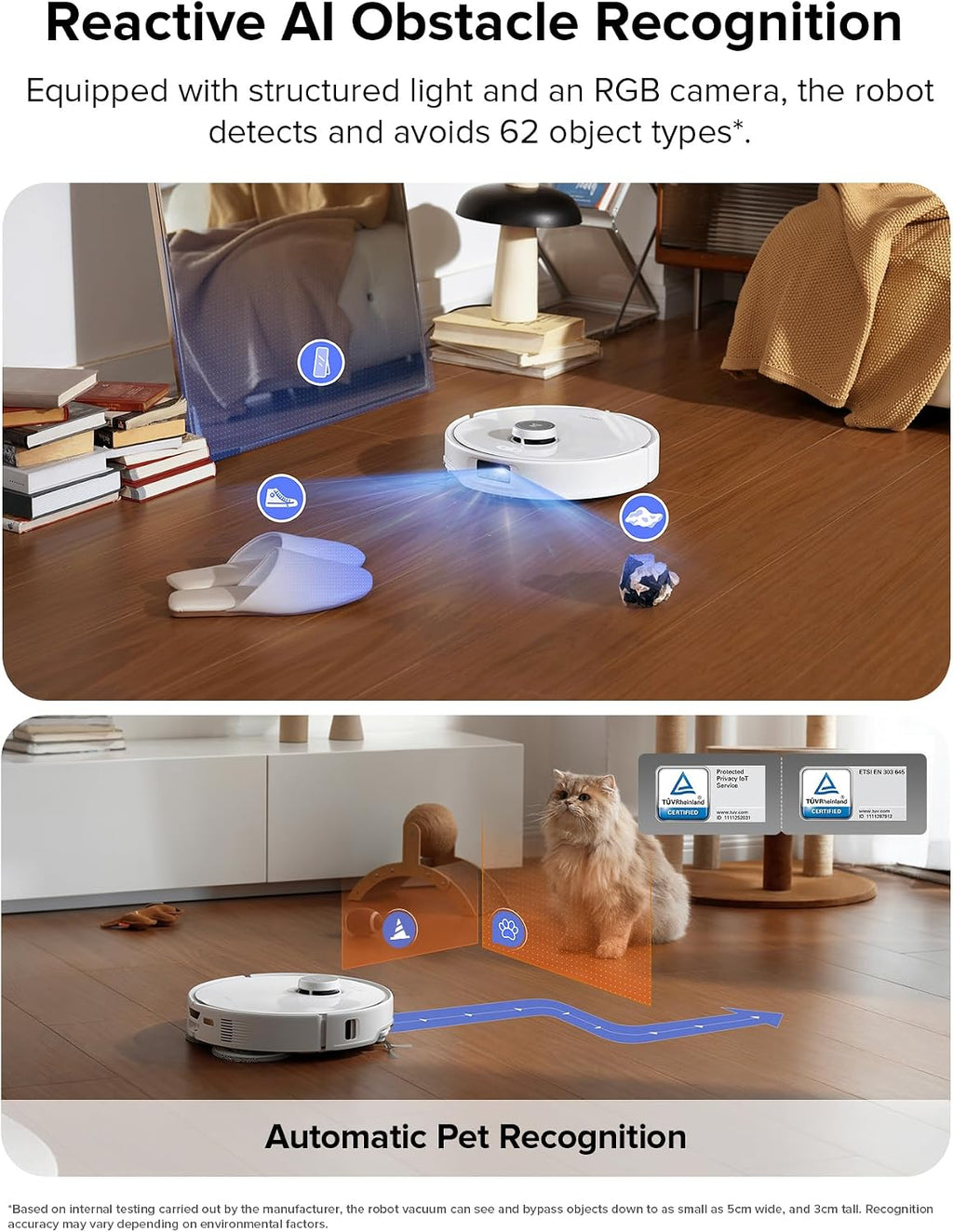 roborock Qrevo Edge Robot Vacuum and Mop with Threshold Strip