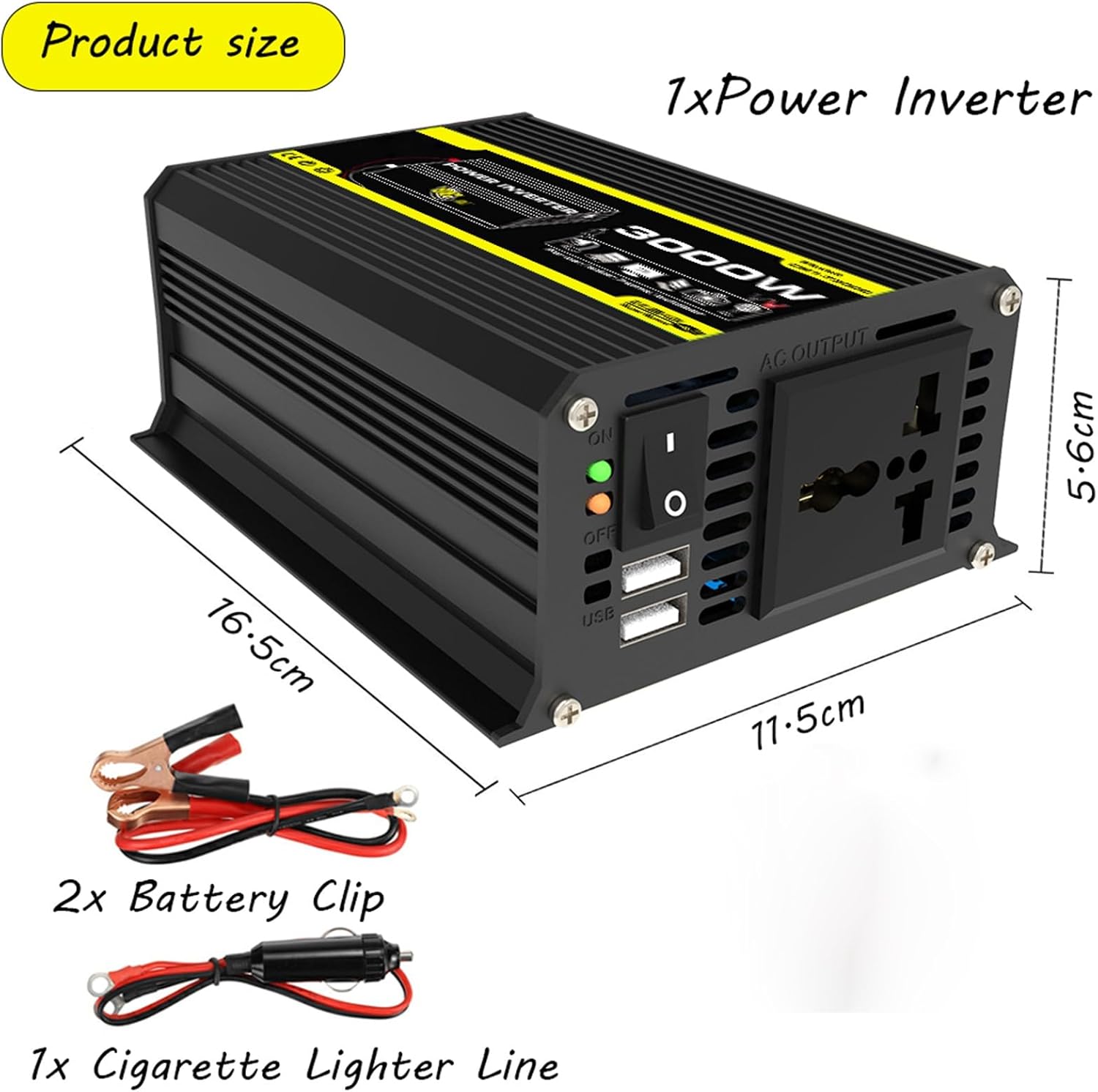 3000W Solar Power System Kit - 12V to 110V/220V Inverter, 75W Folding Solar Panel, 50A Charge Controller, Portable Solar Generator for Home & Off-Grid Use (Black)