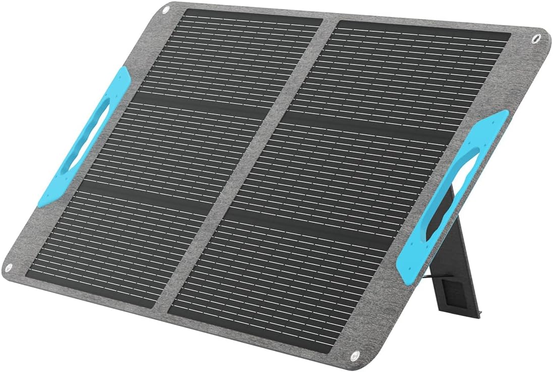 Renogy 100 Watt Portable Solar Panel, N-Type Foladable 100W Solar Panels w/Kickstands, 25% High Efficiency Solar Charger for Power Station, USB-A&Type-C Output, for Camping, RV, SUV, Off-Grid Outdoor