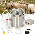 14L Goat Milking Machine, Rechargeable Battery Adjustable Pulse Vacuum Electric Goat Milking Machine,Portable Milking Machine,Individual Pulsation Adjustment, Udder Protection