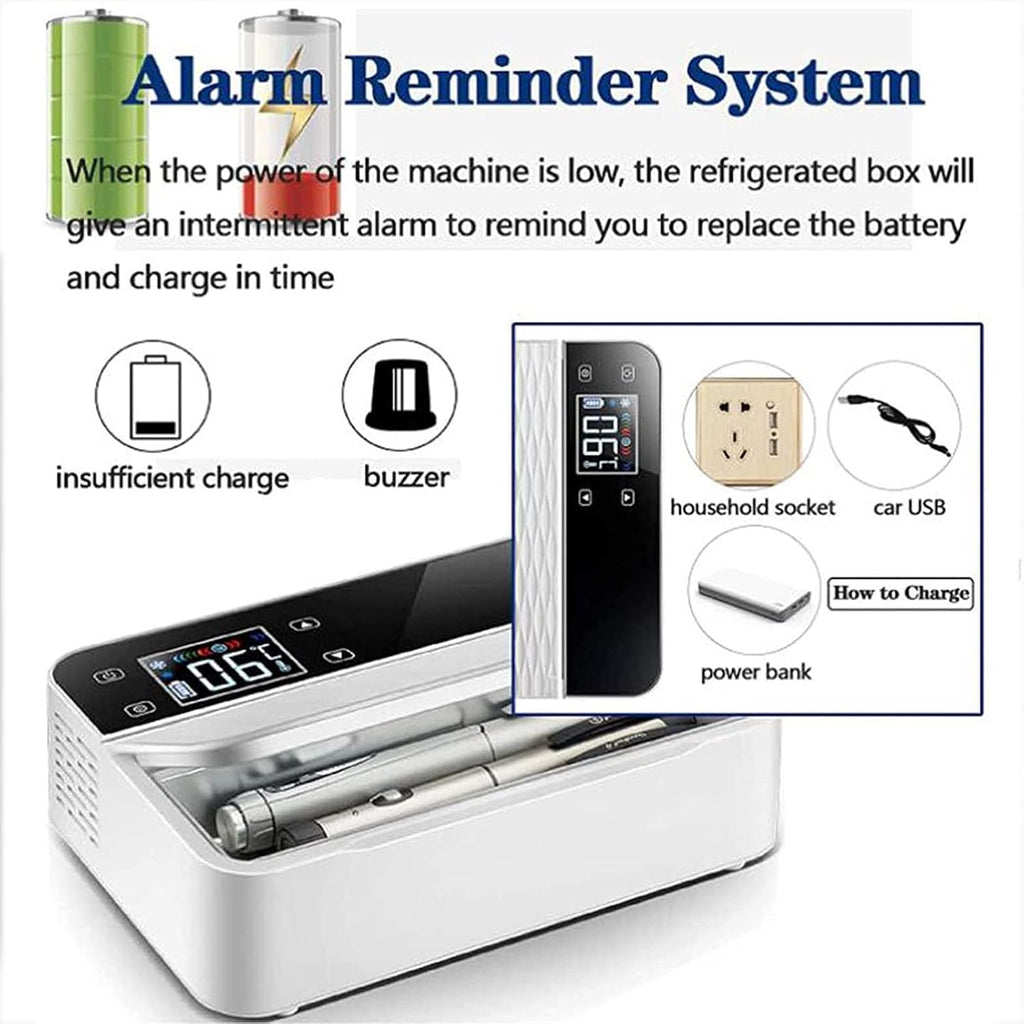 Cool Box Fridge Electric Cooler Portable Travel Box Thermostat 2-8 Degrees (Triplebattery)