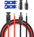100 FT 10AWG Solar Panel Extension Cable,10 Gauge Extension Cord,5FT 10FT 20FT 30FT 50FT 100FT Solar Panel Wire with Extra Fair of Female and Male Connectors Solar Adapter for RV, Photovoltaic Systems