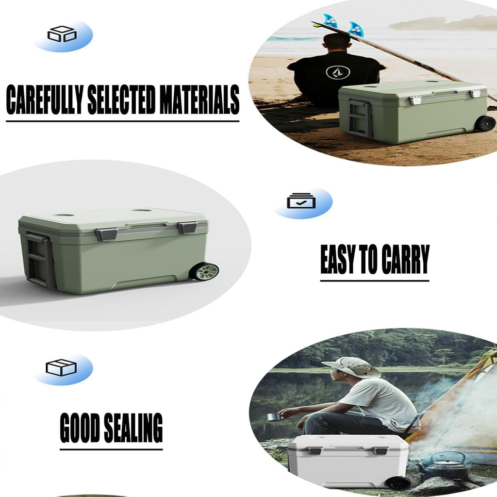 Car Camping Coolers for Chrysler Concept/Pacifica/Voyager/300 Letter Series/300C, Waterproof Portable Cooler, Leak Proof Picnic Insulated Bag, Ultra-Light Premium Ice Chest Box,C-Blue-45L
