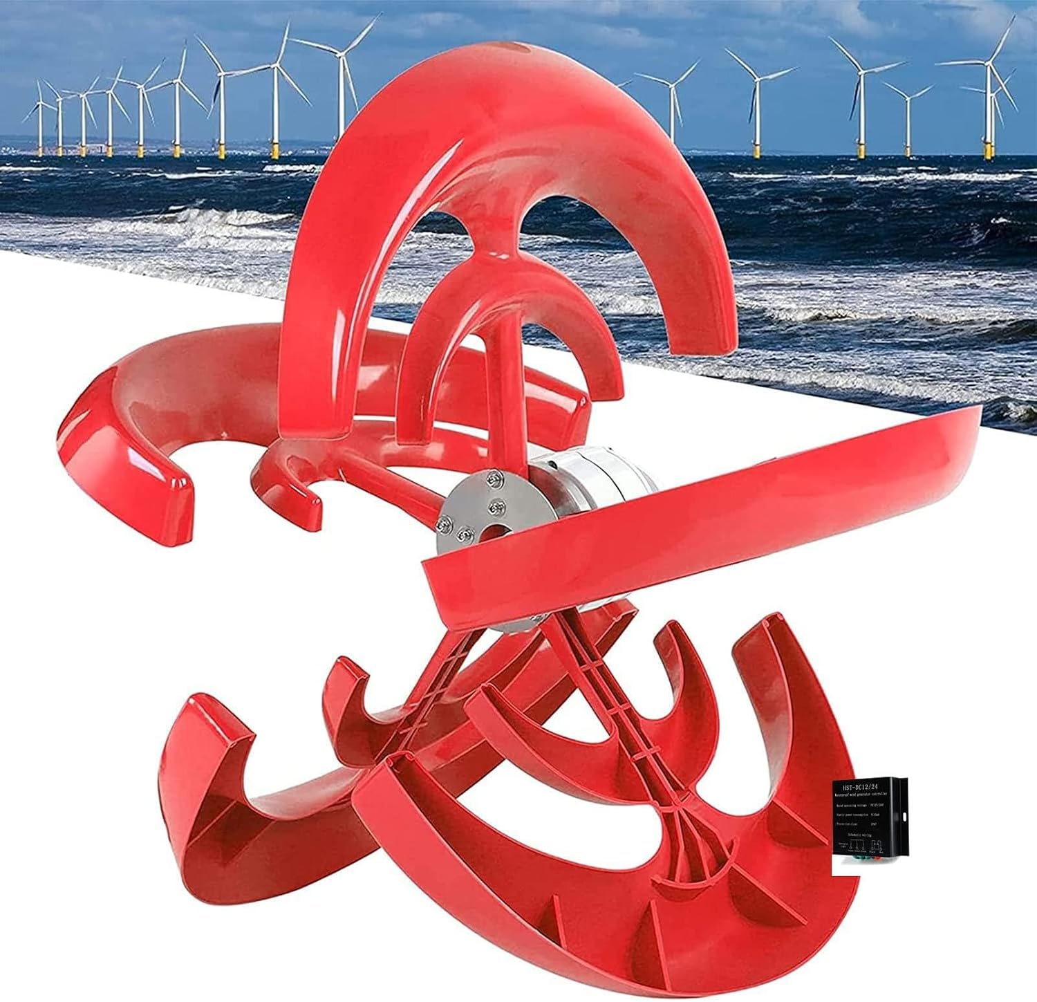 3000W Silent Vertical Wind Turbine Generator for Home Use - Efficient Low Wind Speed Performance, 24V Eco-Friendly Renewable Energy Solution, Sustainable Power System