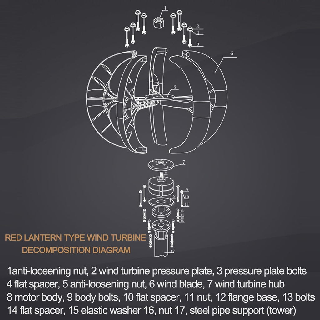Small Windmill Generator, Wind Turbine Generator with Controller, 12v Voltage, 400w/1000w Turbine Generator, 5 Blades, for Ship, Outdoor Terrace(1000w)