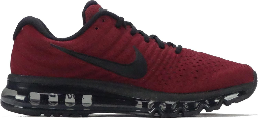 Nike Mens Air Max 2017 Low Top Lace Up Running Sneaker (9, Team Red/Black-Dark Grey)