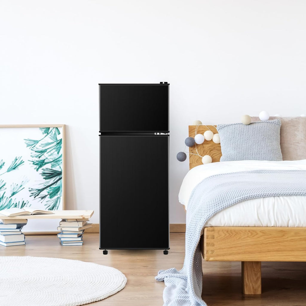 Refrigerator with Freezer, 3.8 Cu Ft 2 Door Fridge for Bedroom, Kitchen, Dorm, Apartment, Garage, Office