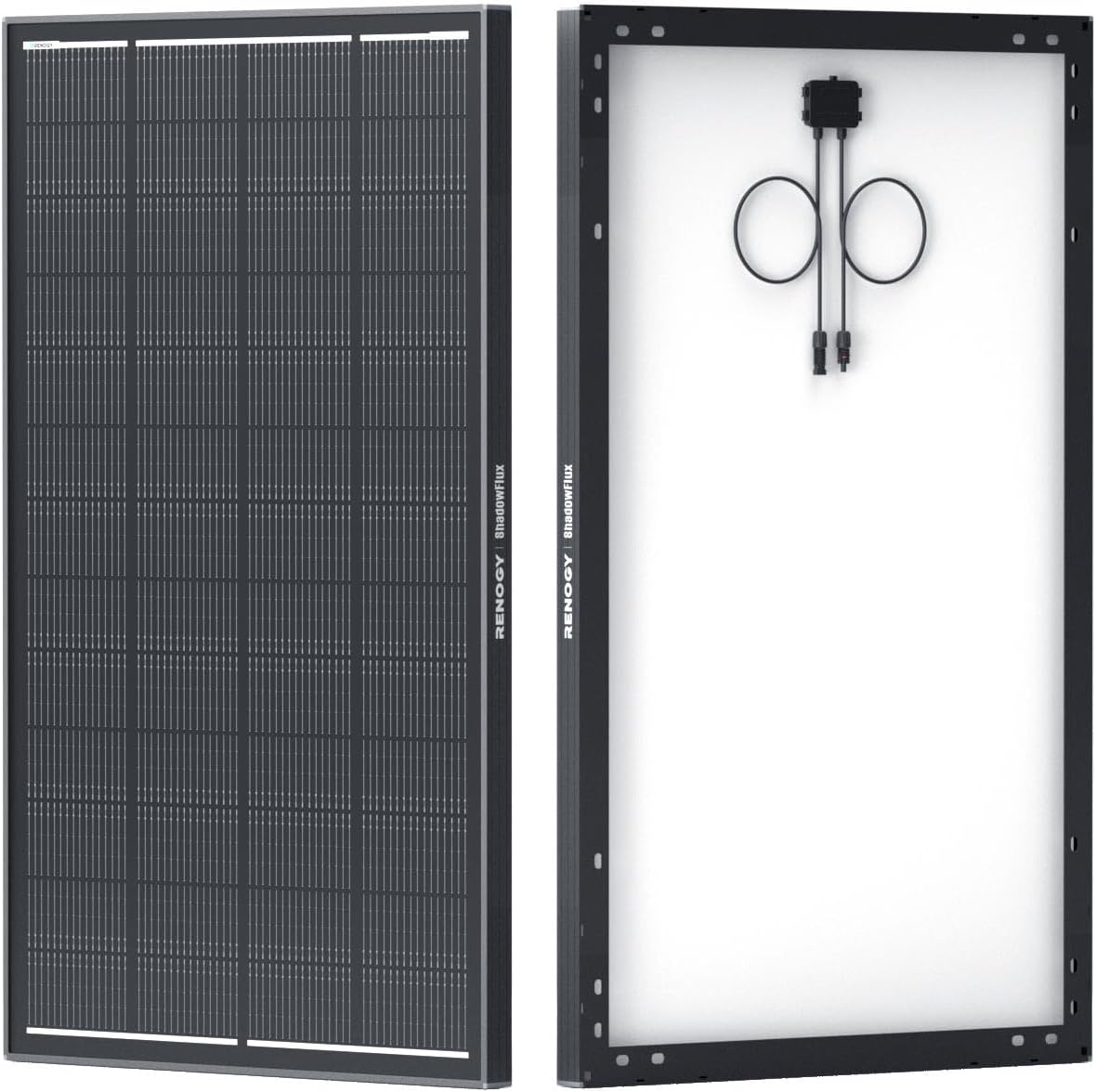 Renogy 200 Watt Solar Panel ShadowFlux Anti-Shading, 12V 200W Solar Panel 25% High-Efficiency N-Type Solar Cell, 16BB ShadowFlux Technology Solar Module for RV Home Roof Camp Marine Boat
