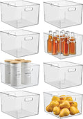 iDesign Storage Bins with Handles - Organize Kitchen, Bathroom, or Home Office - Set of 8 - Clear