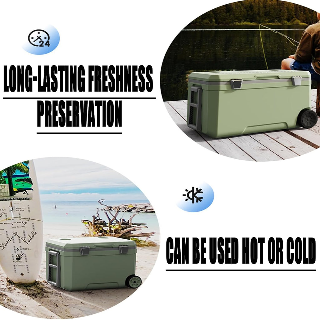 Car Camping Coolers for Chrysler Concept/Pacifica/Voyager/300 Letter Series/300C, Waterproof Portable Cooler, Leak Proof Picnic Insulated Bag, Ultra-Light Premium Ice Chest Box,C-Blue-45L