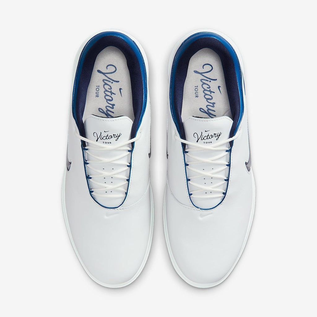 Nike Victory Tour 4 Golf Shoes (Summit White/Court Blue/Metallic Silver)