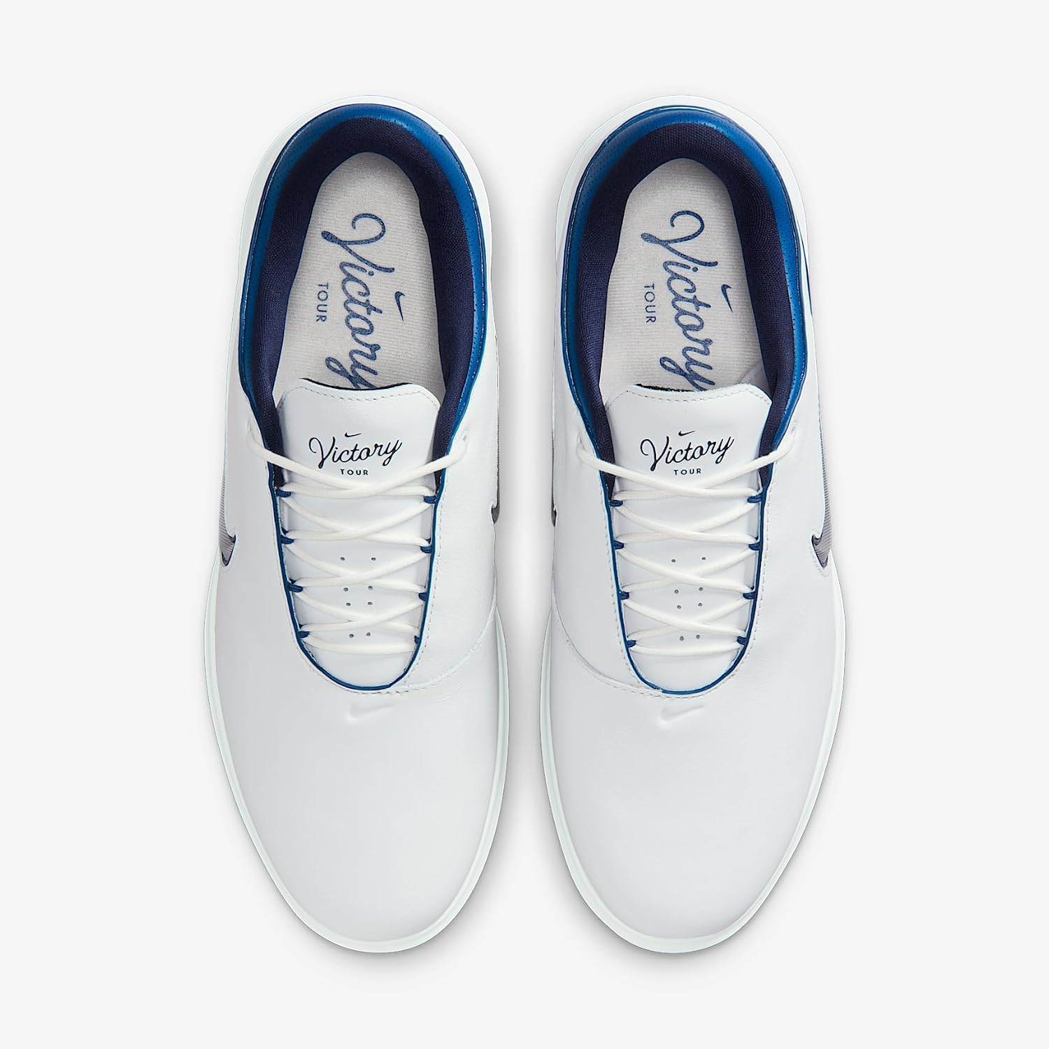 Nike Victory Tour 4 Golf Shoes (Summit White/Court Blue/Metallic Silver)