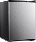 Kismile Upright Freezer,2.1 Cu.ft Mini Freezer with Reversible Single Door,Removable Shelves,Small Freezer with Adjustable Thermostat for Home/Kitchen/Office (Stainless Steel)