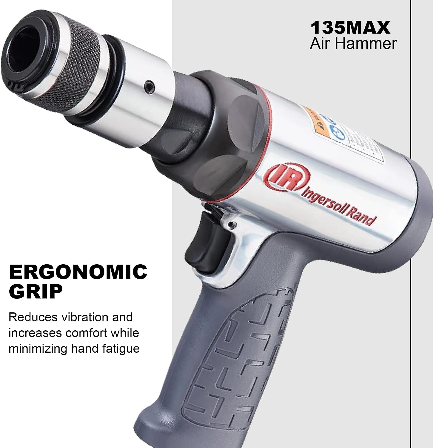 Ingersoll Rand 123MAX Vibration Reduced Air Hammer, 3,530 BPM, 2-5/8' Stroke, Round Shank