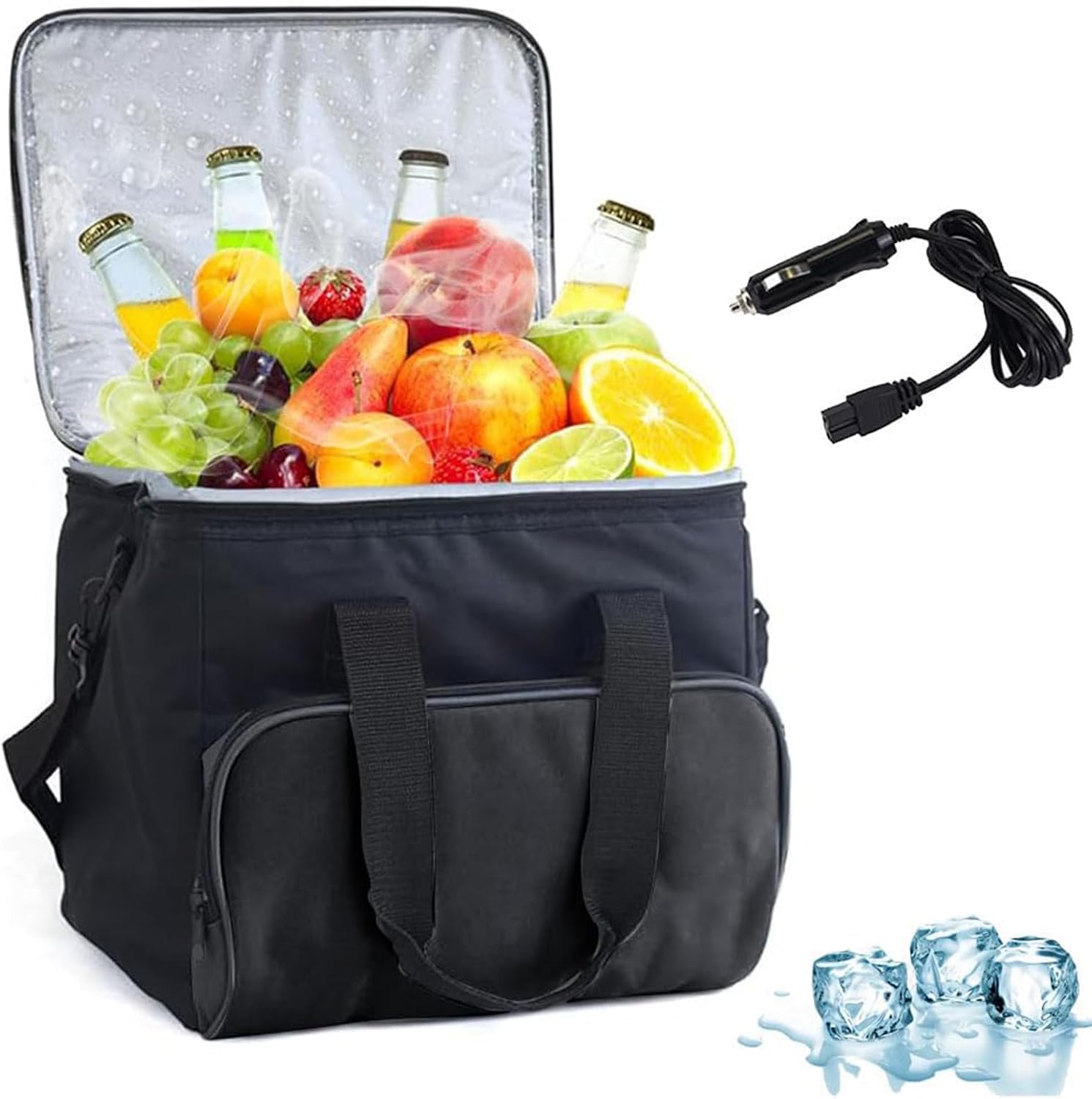 Universal Portable Electric Refrigeration Bag 15 Liters, 12V Dc Car Refrigerator, Good Freshness Preservation Effect, Suitable For Cars, Rv Camping.