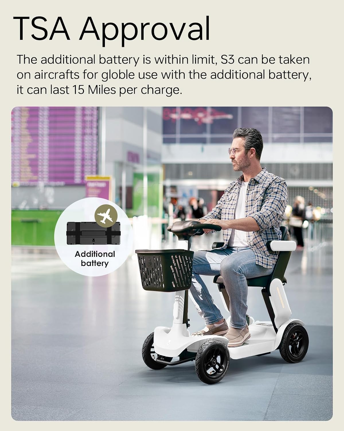 40 Miles Foldable Mobility Scooter for Seniors Paiseec S3 Pro, Lightweight Mobility Scooters, All-Terrain Folding Mobility Scooters, 250W Powered 4 Wheels Mobility Scooter for Adults Elderly