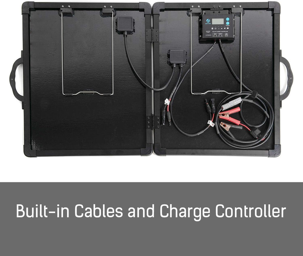 100W Lightweight Portable Solar Panel Kit with 20A 12/24V PWM Waterproof Charge Controller