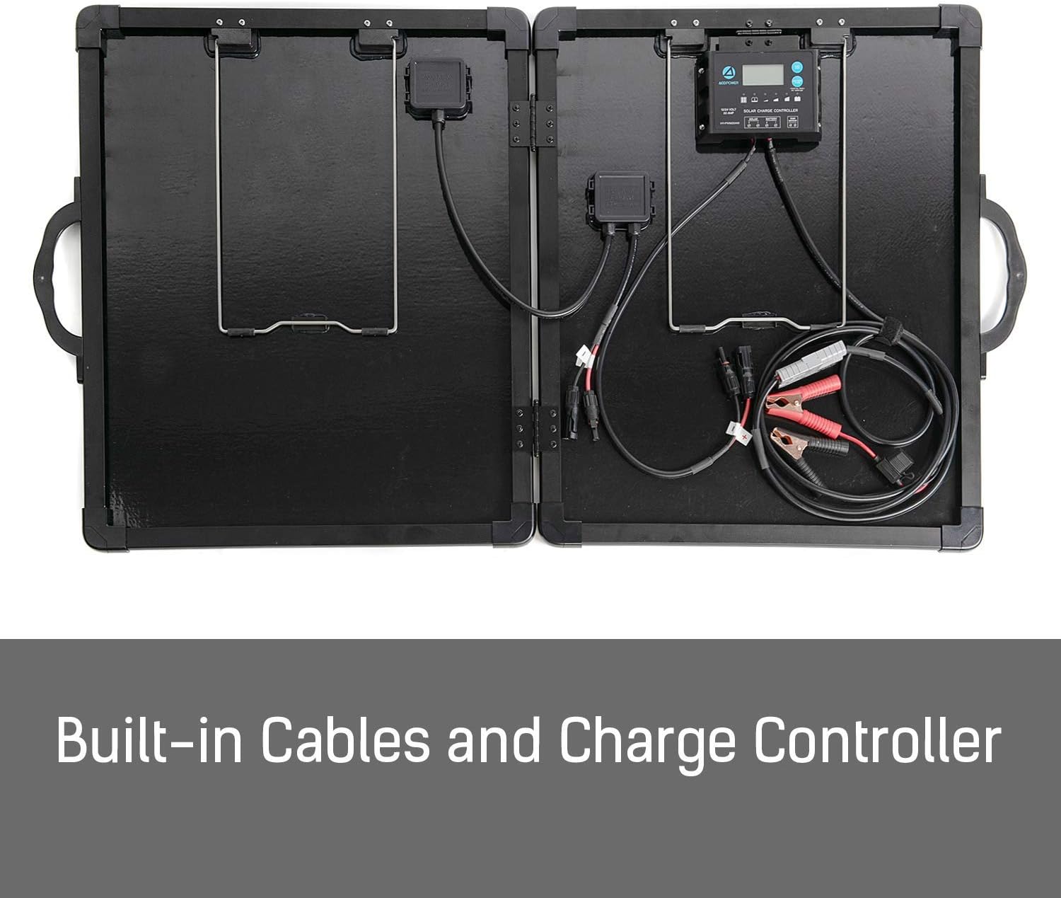 100W Lightweight Portable Solar Panel Kit with 20A 12/24V PWM Waterproof Charge Controller