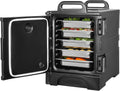 VEVOR Insulated Food Pan Carrier, 81 Qt Hot Box for Catering, Food Box Carrier with Double Buckles, Front Loading Food Warmer with Handles, Stackable End Loader for Restaurant, Canteen