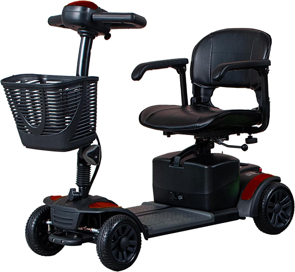 Drive Medical Spitfire Pro SE 4 Wheel Power Mobility Scooter with 15 Mile Extended Battery Range, 5 Interchangeable Color Panels, 300 Pound Weight Capacity