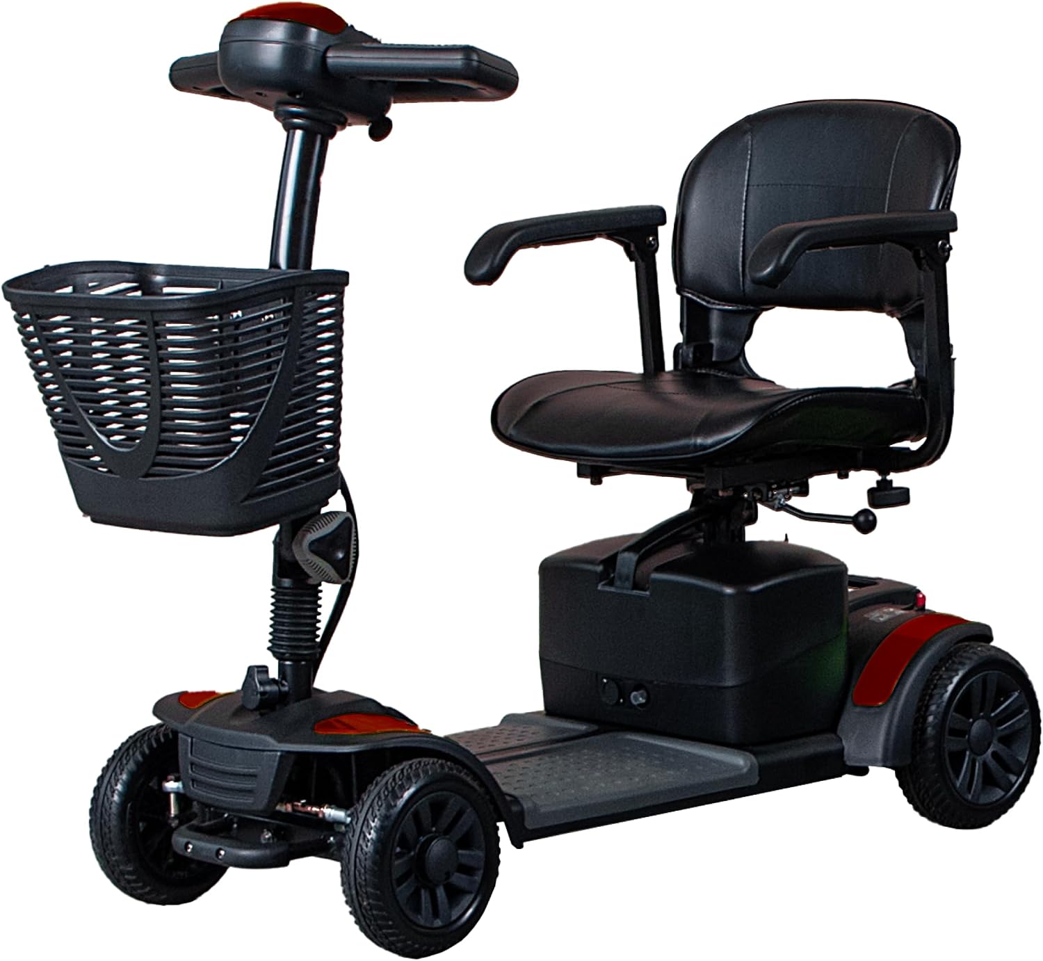 Drive Medical Spitfire Pro SE 4 Wheel Power Mobility Scooter with 15 Mile Extended Battery Range, 5 Interchangeable Color Panels, 300 Pound Weight Capacity