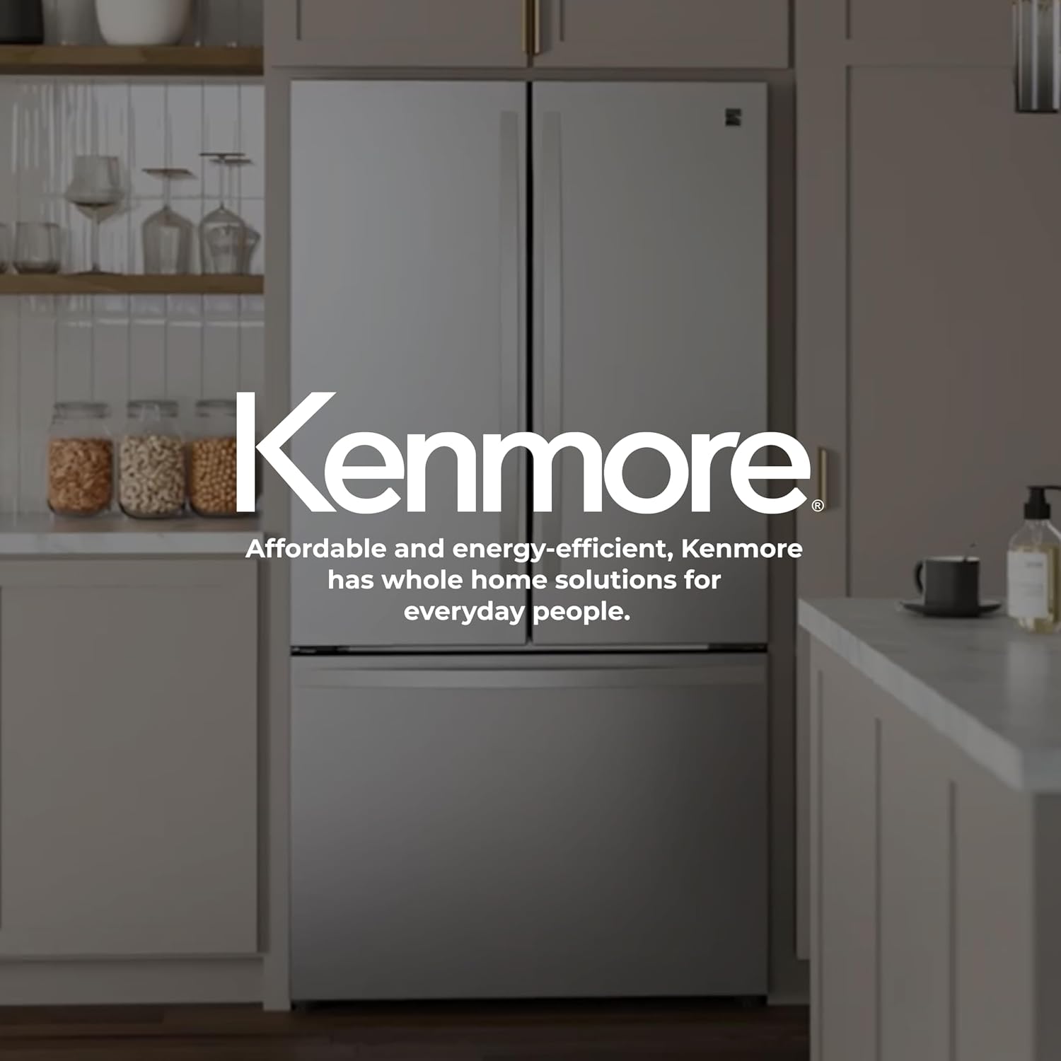 Kenmore 4675525 30' French Door Refrigerator with Freezer - Accela Chill, Ice Maker, Adjustable Glass Shelves, ENERGY STAR Certified, 17.5 cu. ft. Capacity - Fingerprint Resistant Stainless Steel