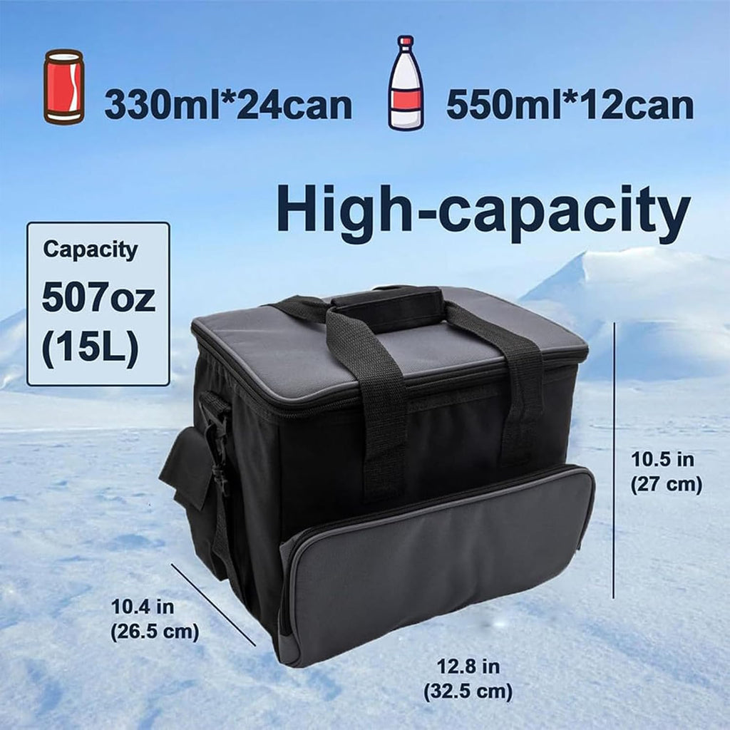 Universal Portable Electric Refrigeration Bag 15 Liters, 12V Dc Car Refrigerator, Good Freshness Preservation Effect, Suitable For Cars, Rv Camping.