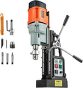 VEVOR Magnetic Drill Press, 1550 W, 2.4 in Boring Diameter, 2922 lbf Power Mag Drill Press, 0-600 RPM Adjustable Speed, Morse Taper, M3-M16 Tapping, for Metal Surface, Industrial and Home Improvement