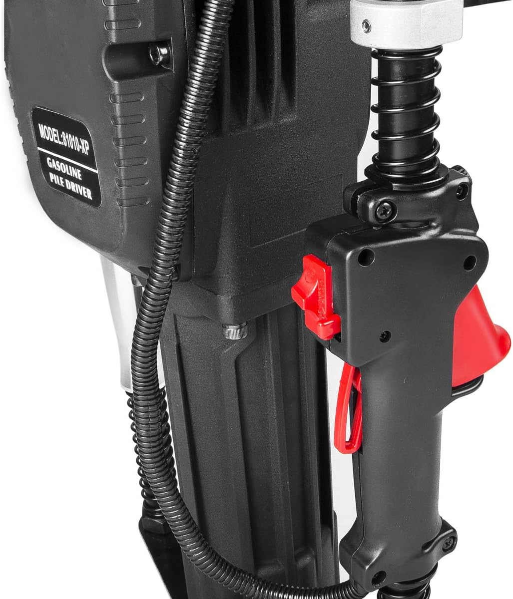 XtremepowerUS 38cc Gas-Powered T Post Driver Fence Post Driver Gasoline Piling 4-Stroke EPA Certificated w/Rolling Case