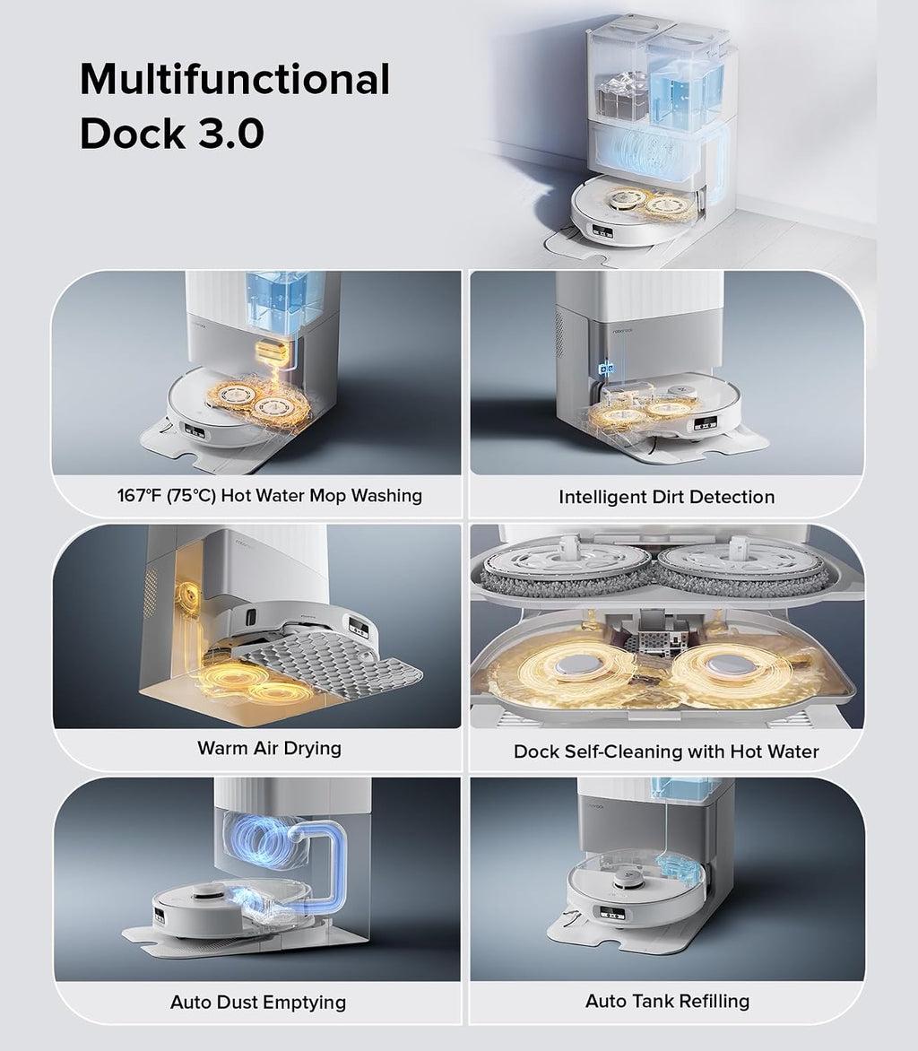 roborock Qrevo Edge Robot Vacuum and Mop with Threshold Strip