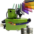 Glass Edger Machine, 800W Electric Portable Glass Grinder with 8 Diamond Wheels, Straight Round Bevel Edge Grinder for Glass, Marble, Stone, Tile, 8000r/min