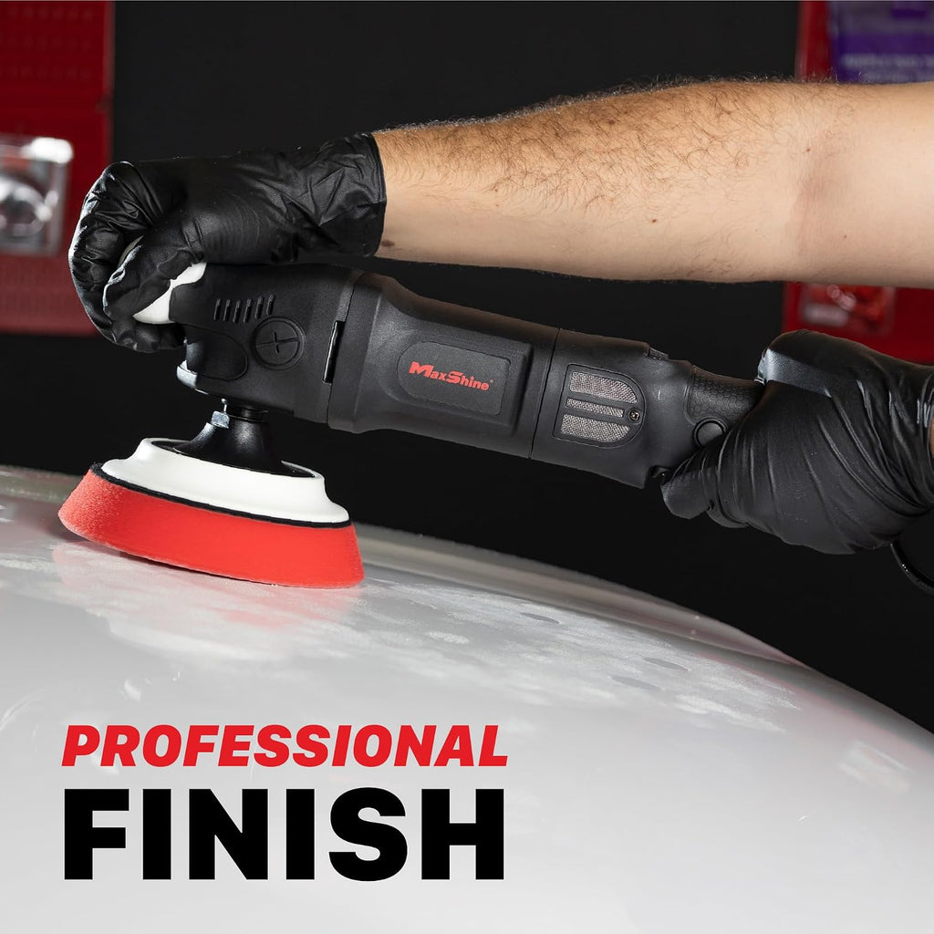 Maxshine M1000 Rotary Polisher | 1000W Motor, 5' Backing Plate, 6-Speed, 5/8' Thread | Auto, Boat & Marine Detailing Buffer for Paint Correction, Swirl & Scratch Removal, Glossy Finish