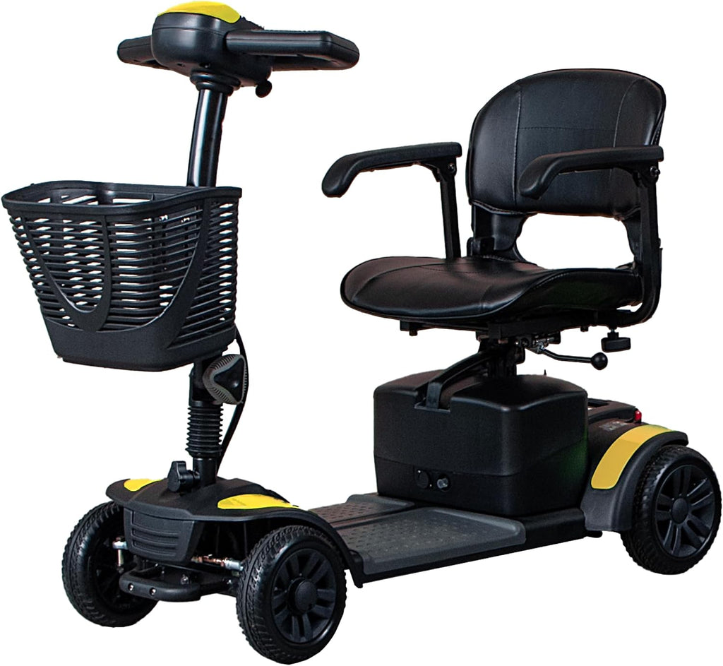 Drive Medical Spitfire Pro SE 4 Wheel Power Mobility Scooter with 15 Mile Extended Battery Range, 5 Interchangeable Color Panels, 300 Pound Weight Capacity